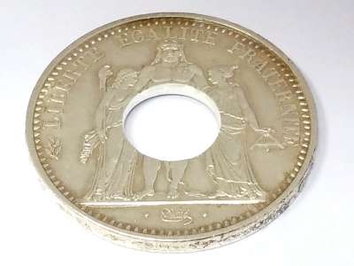 Münzring Frankreich 10 Francs 1965 Herkules-Gruppe Silber 900er Gr. 60 bis 74