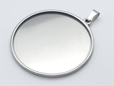 Anhänger Rohling Edelstahl rund / Innen Ø 35mm personalisierbar