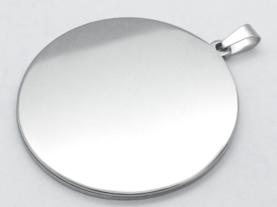 Anhänger Rohling Edelstahl rund / Innen Ø 35mm personalisierbar