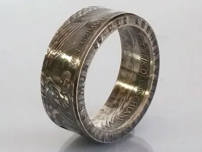 Münzring BRD 5 Mark 1976 Grimmelshausen Silber 625er Größe 54 bis 72