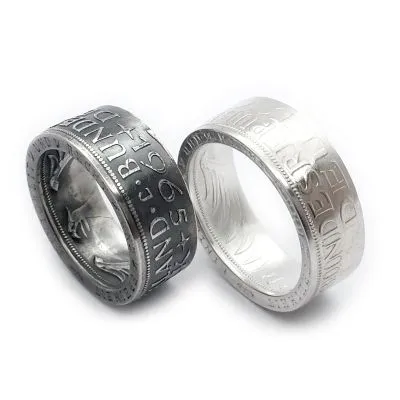 Münzring BRD 5 Mark mit Datum 1951-1974 Silberadler Silber 625er Größe 52 bis 68