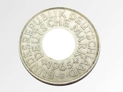 Münzring 1964 BRD 5 Mark mit Datum Heiermann Silberadler Silber 625er