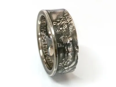 Münzring USA 1/2 Dollar 1916-1947 Walking Liberty Silber 900er Größe 58 bis 72