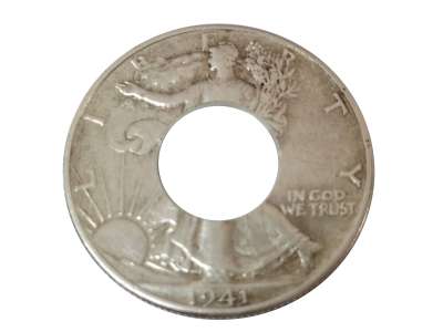 Münzring USA 1/2 Dollar Silber 900er Walking Liberty Größe 58 bis 72