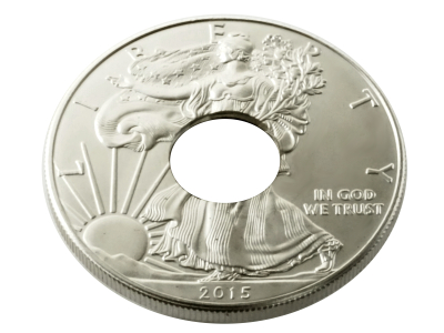 Münzring USA American Silver Eagle Feinsilber 999er Größe 66 bis 76