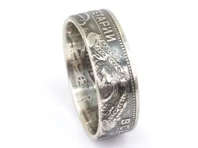 Münzring UdSSR Sowjetunion 50 Kopeken 1924 Silber 900er Größe 54 bis 64