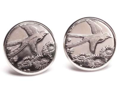 Ohrstecker 25 Cents Münzen USA Oklahoma aus Edelstahl Ø 17,7mm