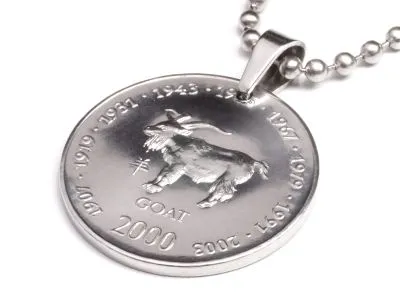 Anhänger Sternzeichen Ziege Münze 10 Schilling Somaliland Ø 25 mm
