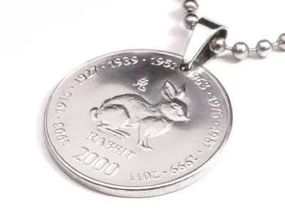 Anhänger Sternzeichen Hase Münze 10 Schilling Somaliland Ø 25 mm