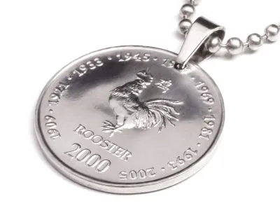 Anhänger Sternzeichen Hahn Münze 10 Schilling Somaliland Ø 25 mm