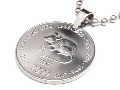 Anhänger Sternzeichen Ratte Münze 10 Schilling Somaliland Ø 25 mm