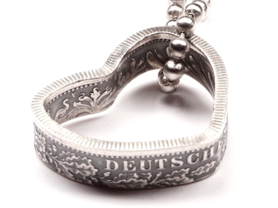 Herz Anhänger 1 Mark Kaiserreich 1891-1916 Silber 900er