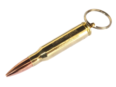 Schlüsselanhänger original Patrone .308 Win Messing - personalisierbar
