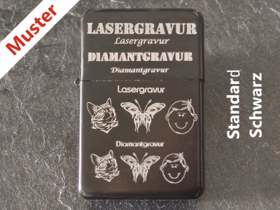 Benzinfeuerzeug Standard & Zippo mit Monogramm - personalisierbar