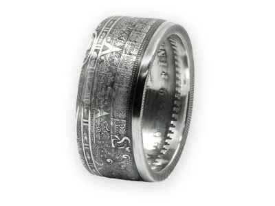 Münzring Azteken Kalender 1/2 OZ Feinsilber 999er Größe 58 bis 72