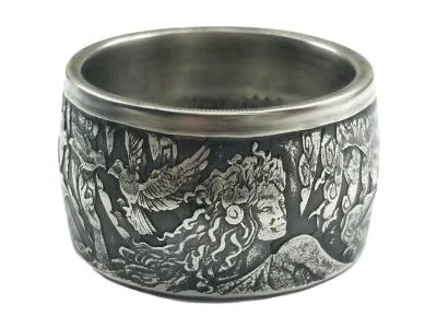 Münzring Aphrodite 1 OZ Feinsilber 999er Größe 62 bis 76